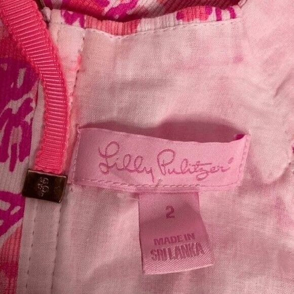 Lilly Pulitzer Cheeky Melon Rule Breakers Simone Shift Dress Women Size 2 Hot Pi - Picture 2 of 10